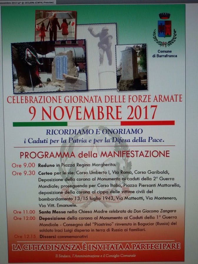 Celebrazione Giornata Forze Armate 09/11/2017