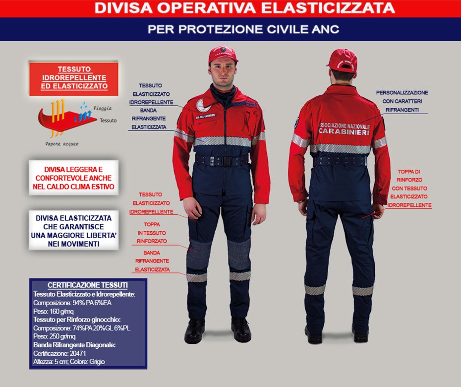 Protezione Civile ANC divisa ufficiale