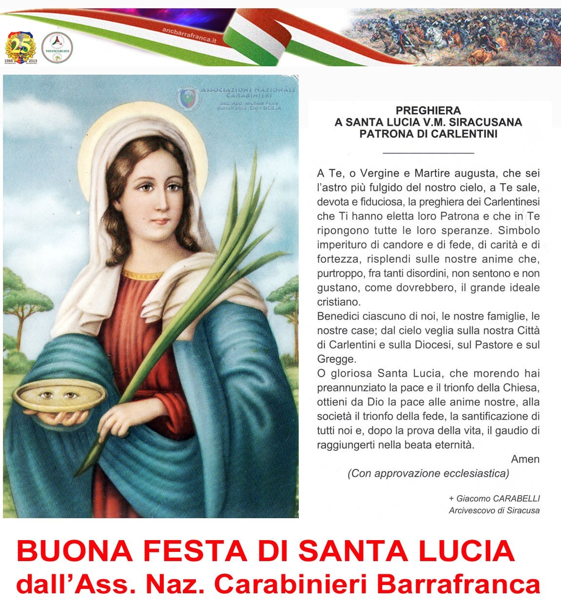 Buona Festa di Santa Lucia